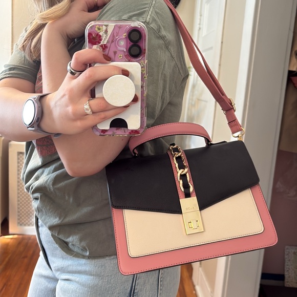 Aldo Pink Black & Gold Bag - Picture 3 of 7